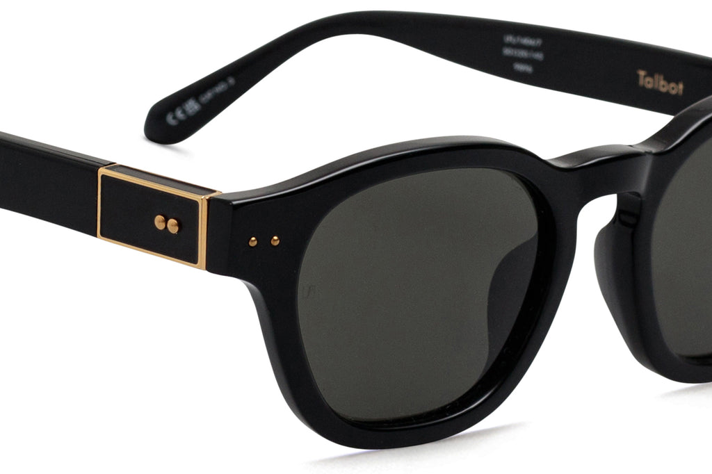 Linda Farrow - Talbot Sunglasses Black/Yellow Gold (C7)