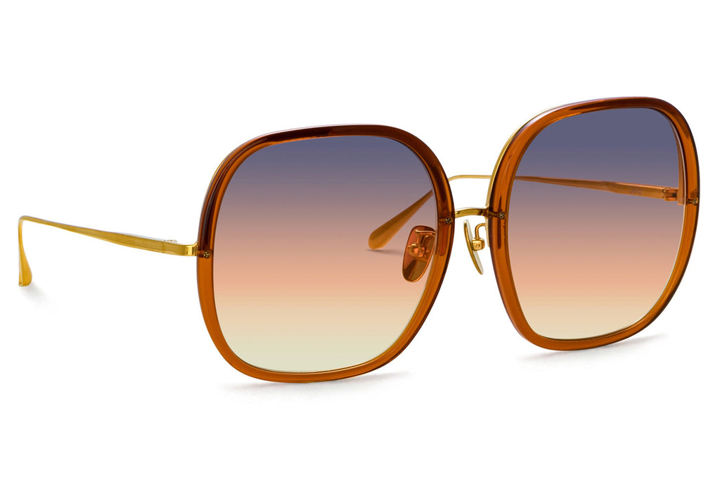 Linda Farrow - Celia Sunglasses Orange/Yellow Gold (C4)