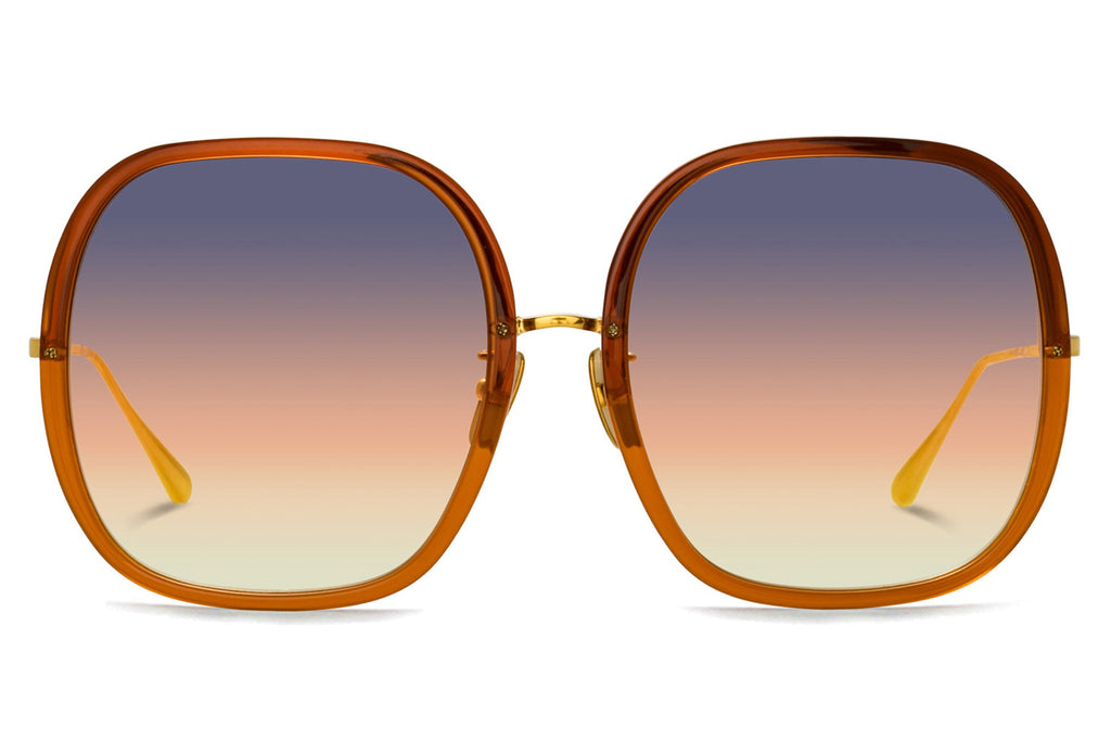 Linda Farrow - Celia Sunglasses Orange/Yellow Gold (C4)