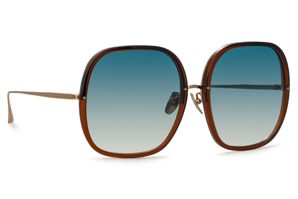 Linda Farrow - Celia Sunglasses Brown/Light Gold (C6)