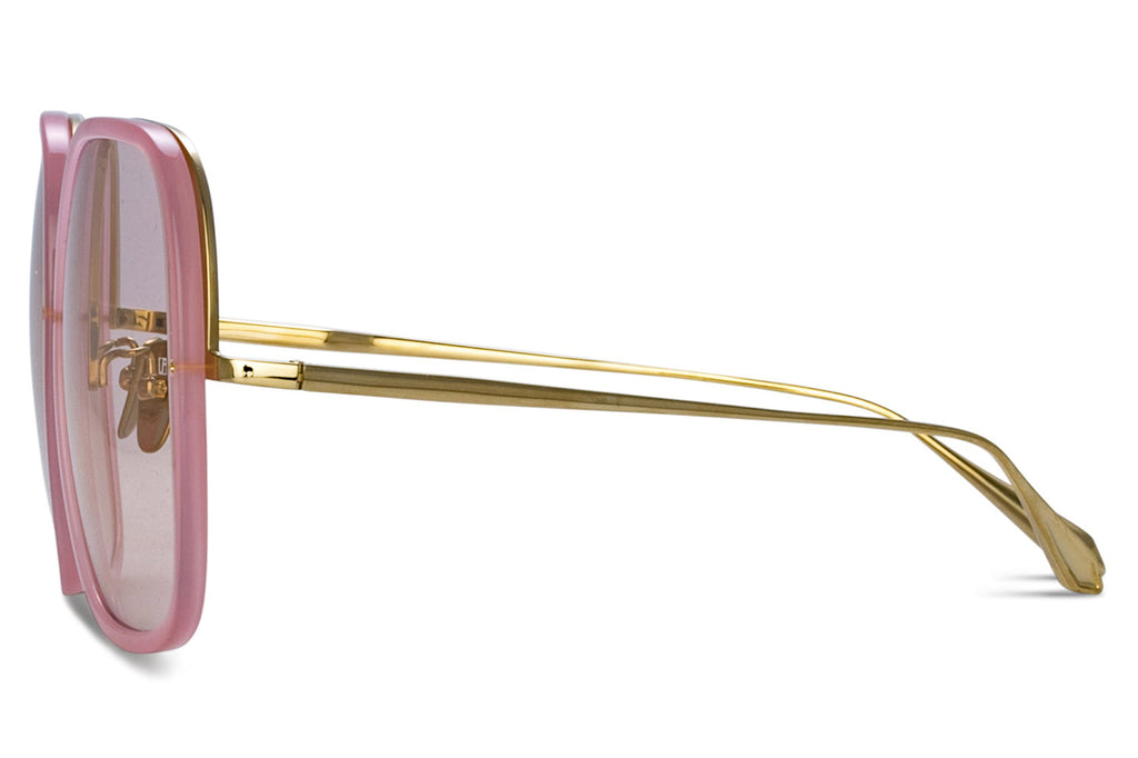 Linda Farrow - Celia Sunglasses Pink/Light Gold (C7)