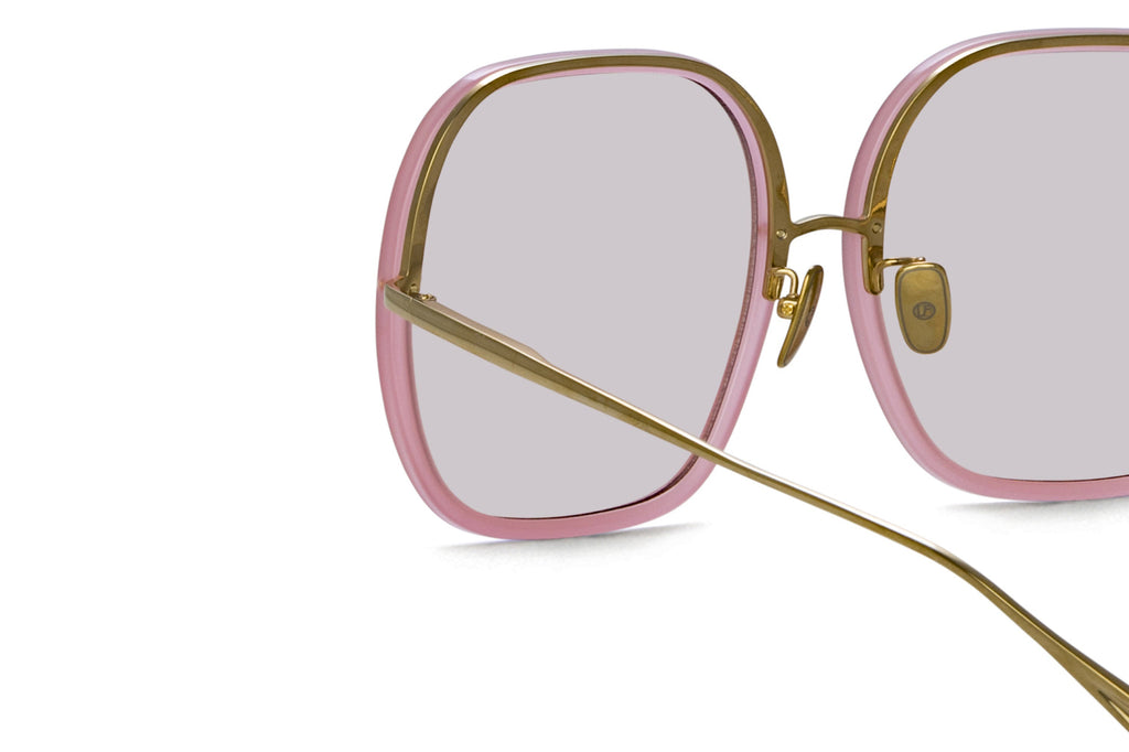 Linda Farrow - Celia Sunglasses Pink/Light Gold (C7)