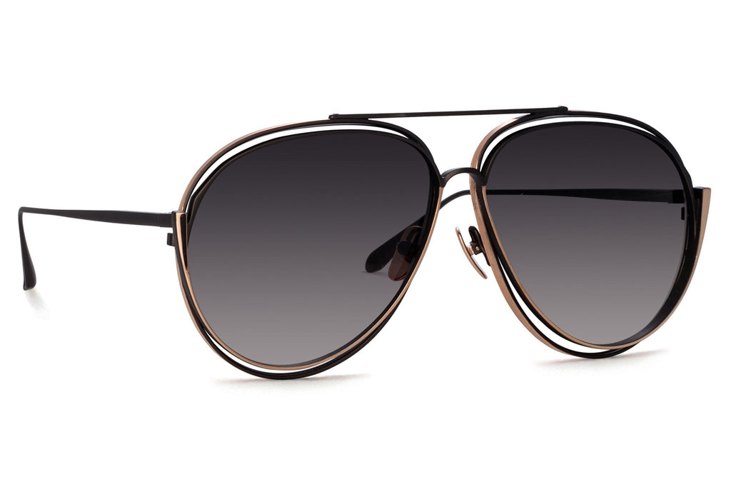 Linda Farrow - Francisco Sunglasses Nickel (C1)