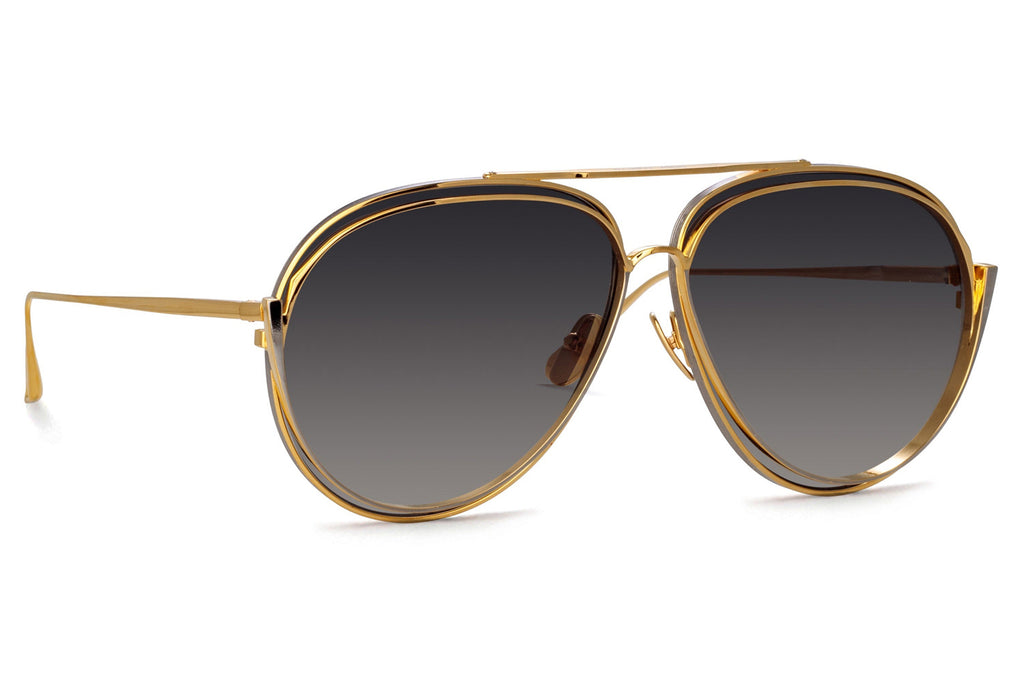 Linda Farrow - Francisco Sunglasses Yellow Gold (C2)