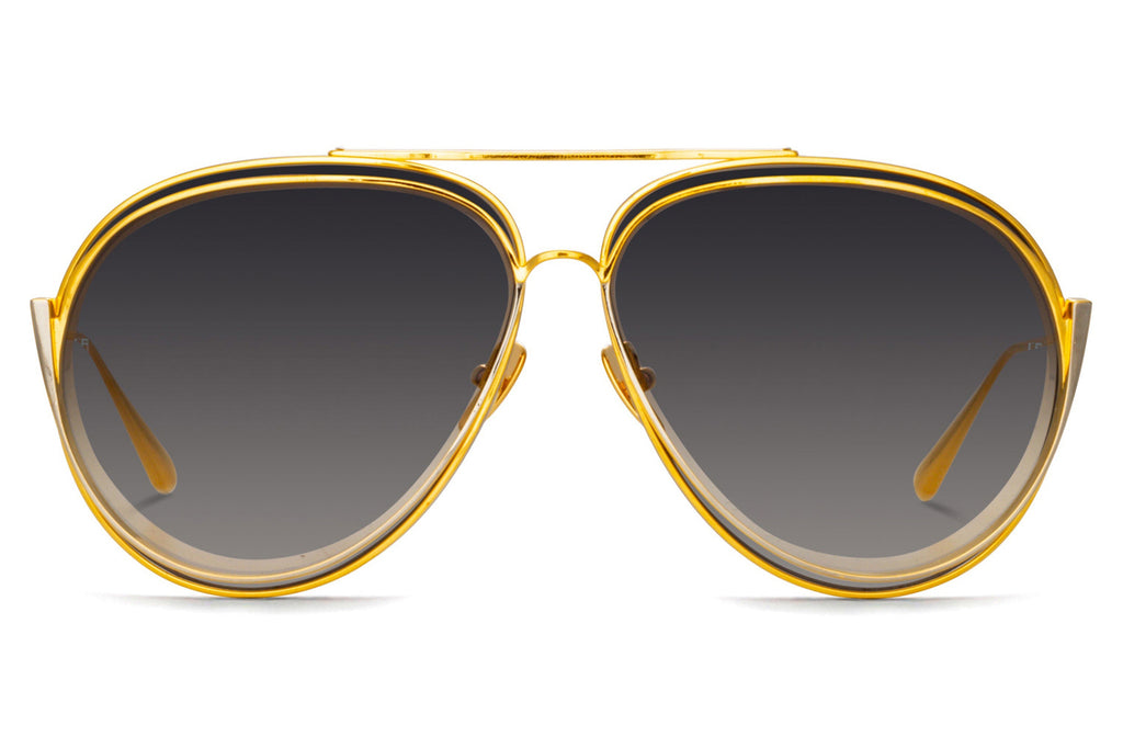 Linda Farrow - Francisco Sunglasses Yellow Gold (C2)