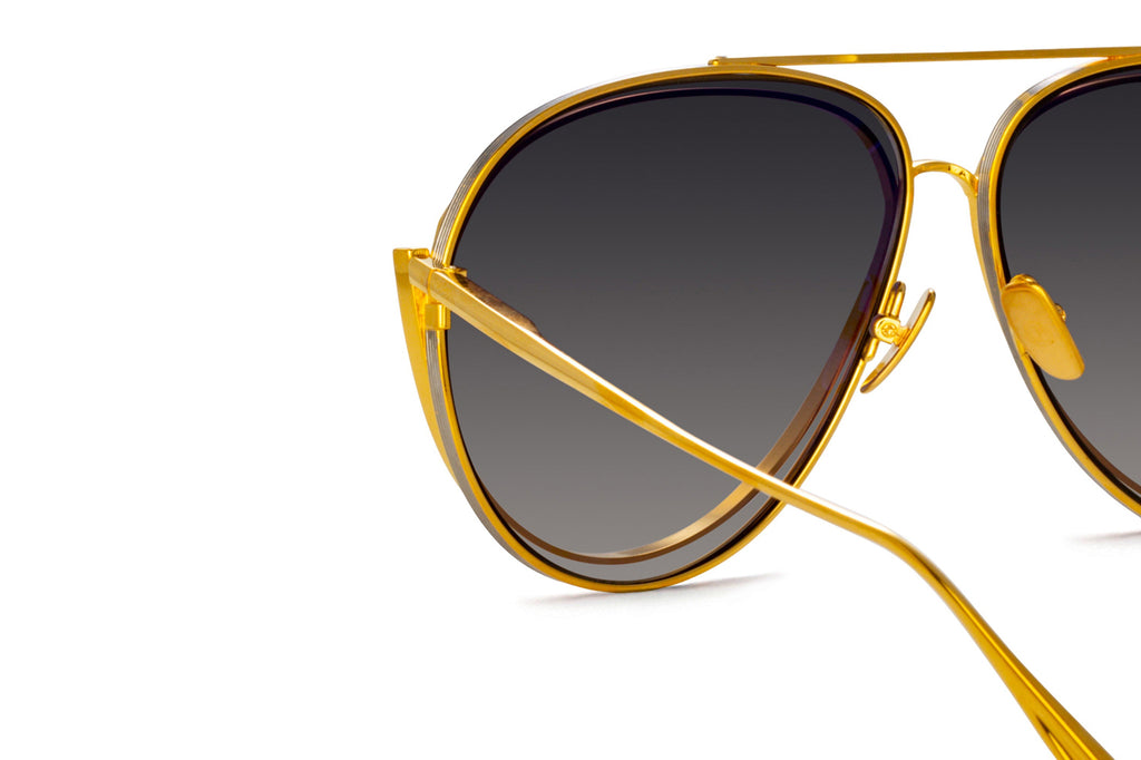 Linda Farrow - Francisco Sunglasses Yellow Gold (C2)