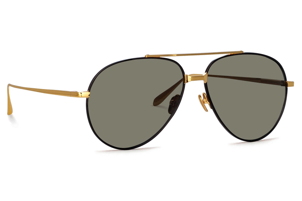 Linda Farrow - Marcelo Sunglasses Black/Yellow Gold (C1)