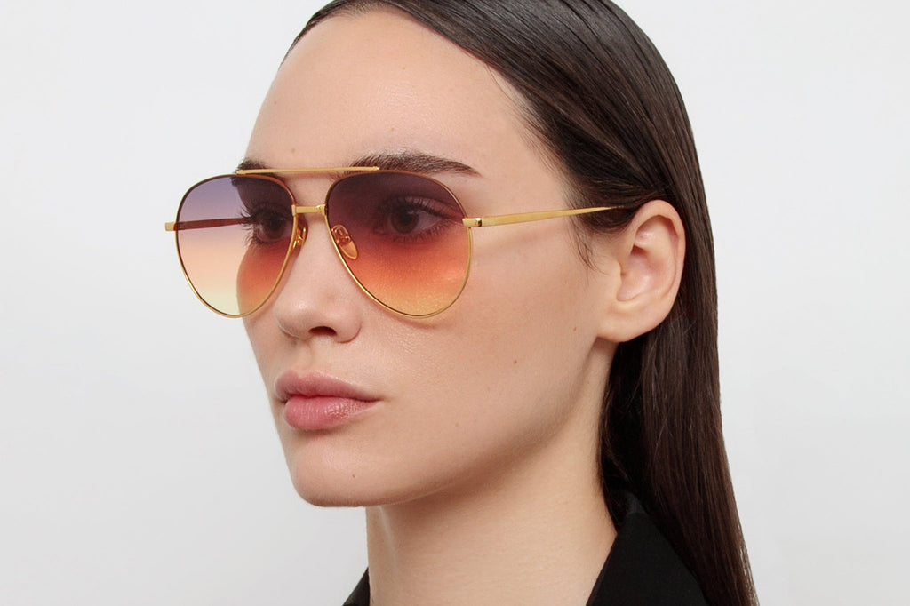 Linda Farrow - Marcelo Sunglasses Yellow Gold (C7)