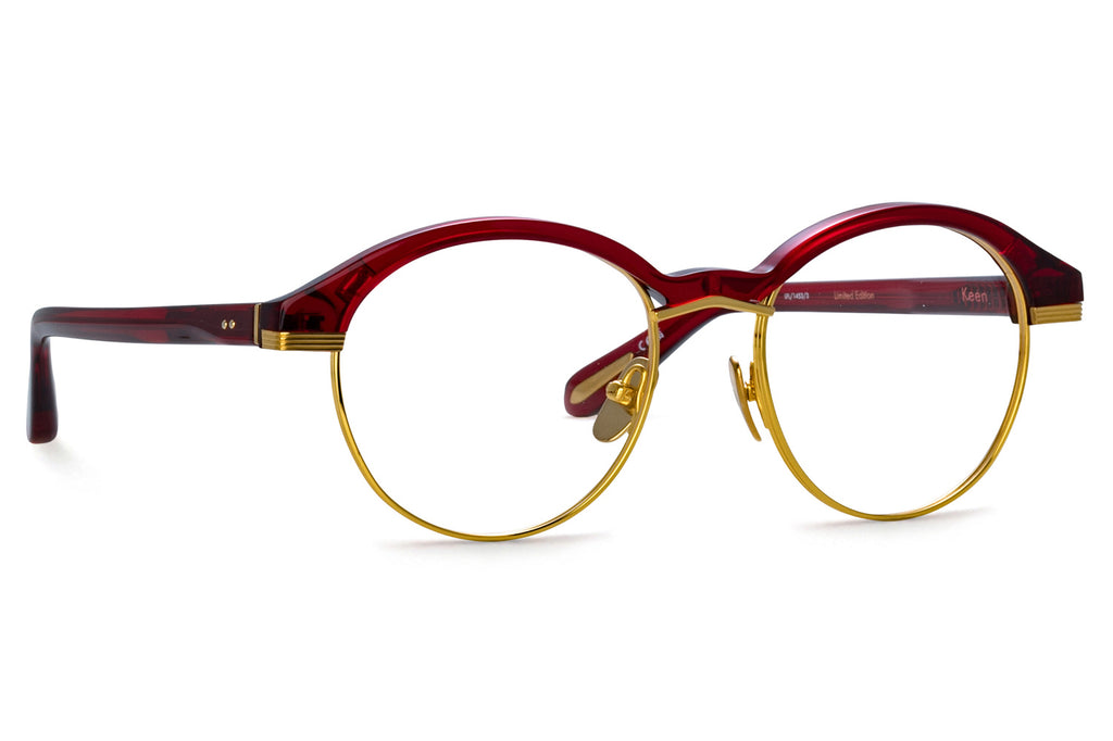 Linda Farrow - Keen Eyeglasses Burgundy/Yellow Gold (C3)