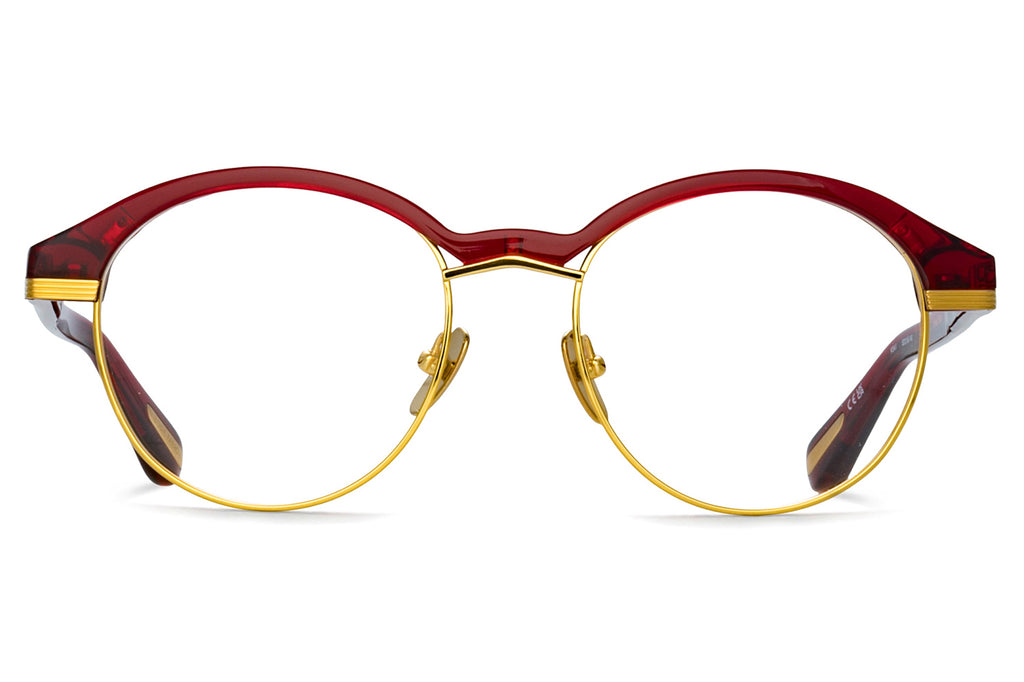 Linda Farrow - Keen Eyeglasses Burgundy/Yellow Gold (C3)