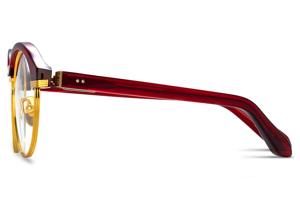 Linda Farrow - Keen Eyeglasses Burgundy/Yellow Gold (C3)