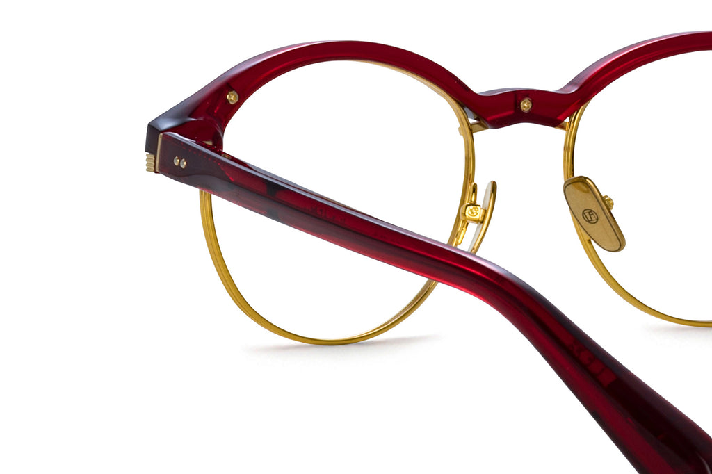 Linda Farrow - Keen Eyeglasses Burgundy/Yellow Gold (C3)