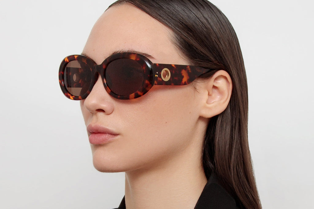 Linda Farrow - Lina Sunglasses Dark Tortoiseshell (C2)