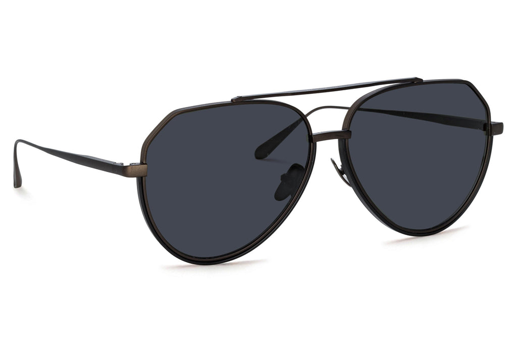 Linda Farrow - Bayer Sunglasses Matt Nickel/Shiny Black (C3)