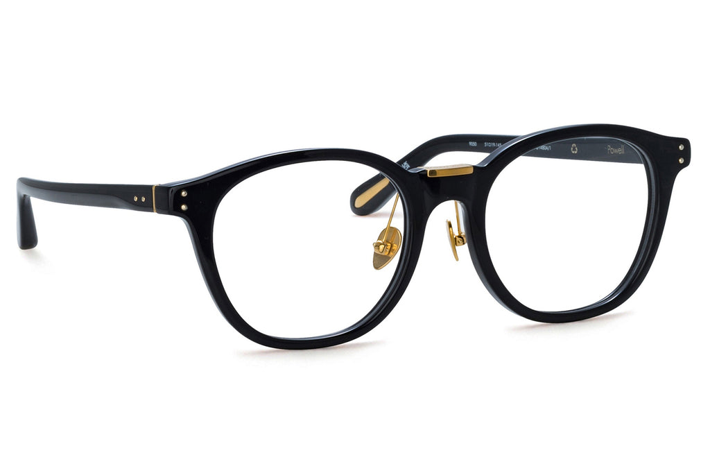 Linda Farrow - Powell Eyeglasses Black/Yellow Gold (C1)