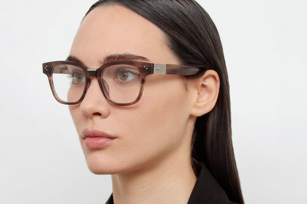 Linda Farrow - Sanchez Eyeglasses Grey Horn/White Gold (C3)