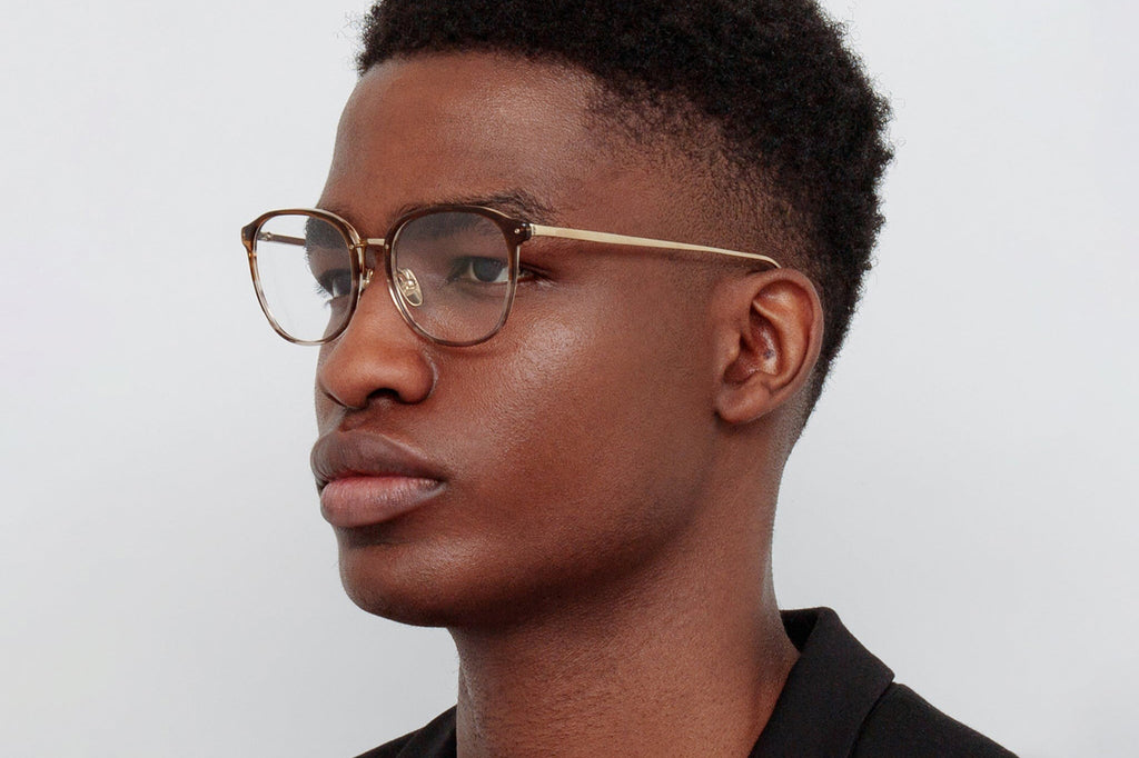 Linda Farrow - Park Eyeglasses Caramel Horn/Light Gold (C3)