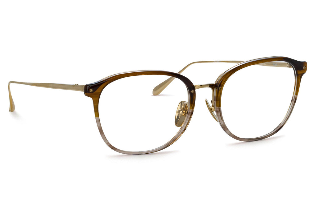 Linda Farrow - Park Eyeglasses Caramel Horn/Light Gold (C3)