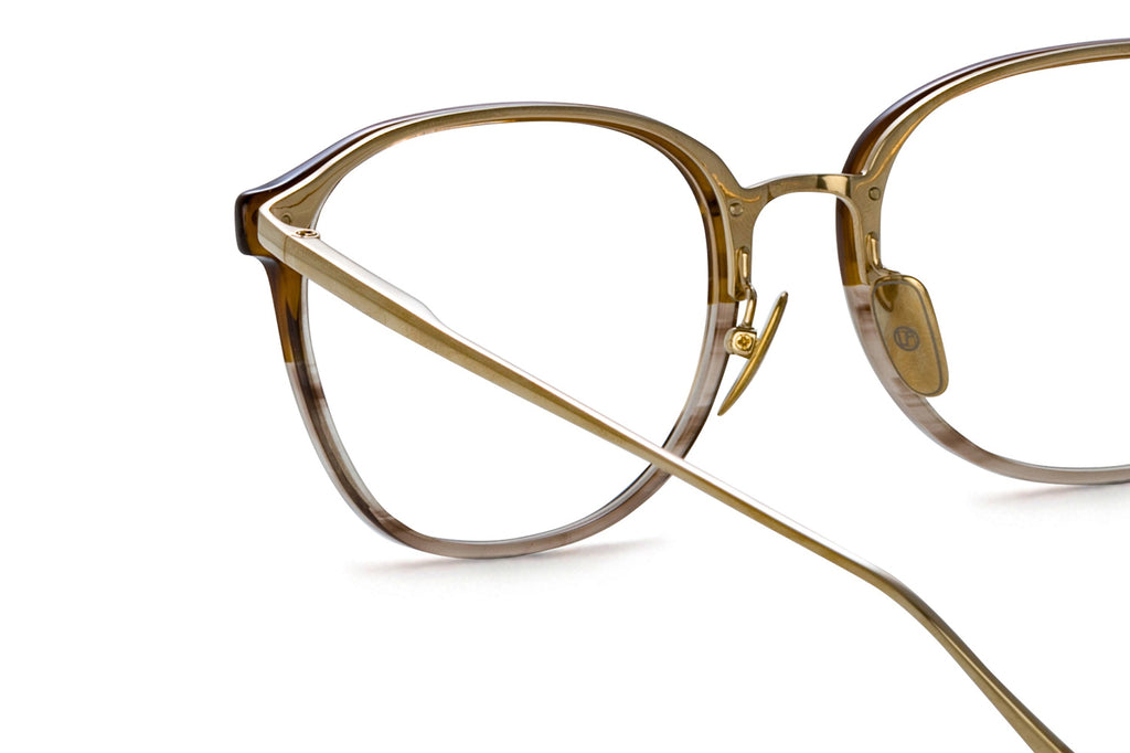 Linda Farrow - Park Eyeglasses Caramel Horn/Light Gold (C3)