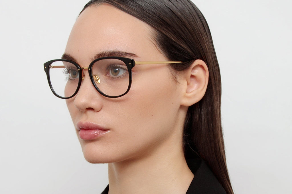 Linda Farrow - Park Eyeglasses Black/Yellow Gold (C1)