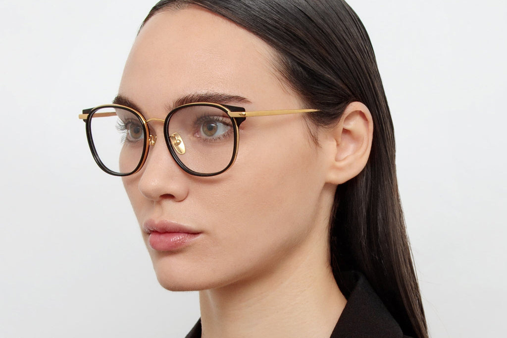 Linda Farrow - Bower Eyeglasses Black/Yellow Gold (C1)