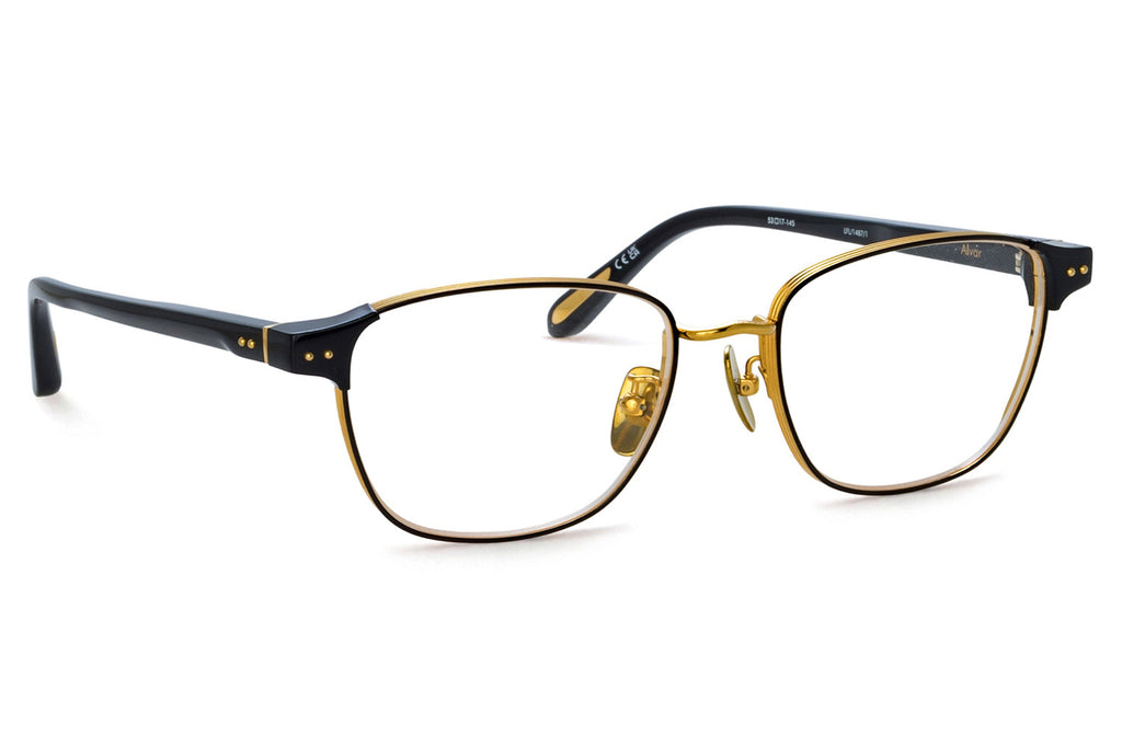 Linda Farrow - Alvar Eyeglasses Black/Yellow Gold (C1)