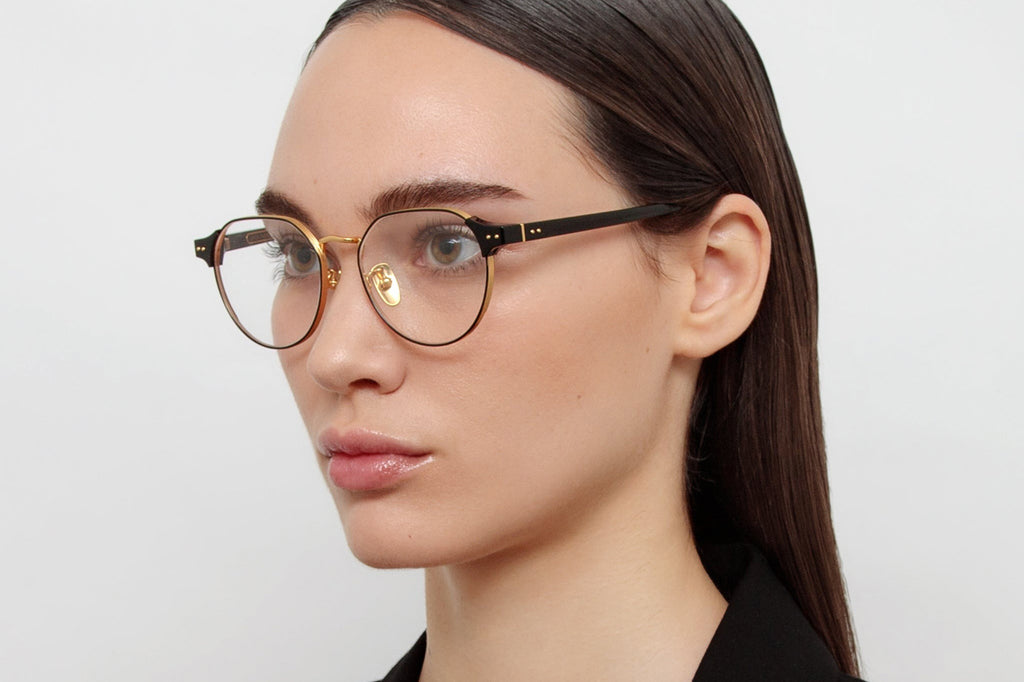 Linda Farrow - Jonathan Eyeglasses Black/Yellow Gold (C1)