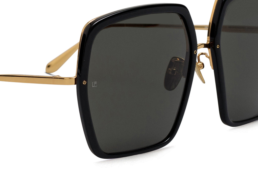 Linda Farrow - Syan Sunglasses Black/Yellow Gold (C1)