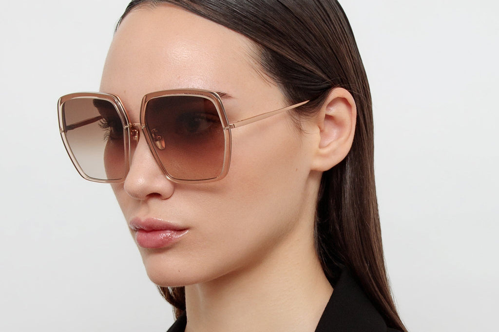 Linda Farrow - Syan Sunglasses Ash/Rose Gold (C2)