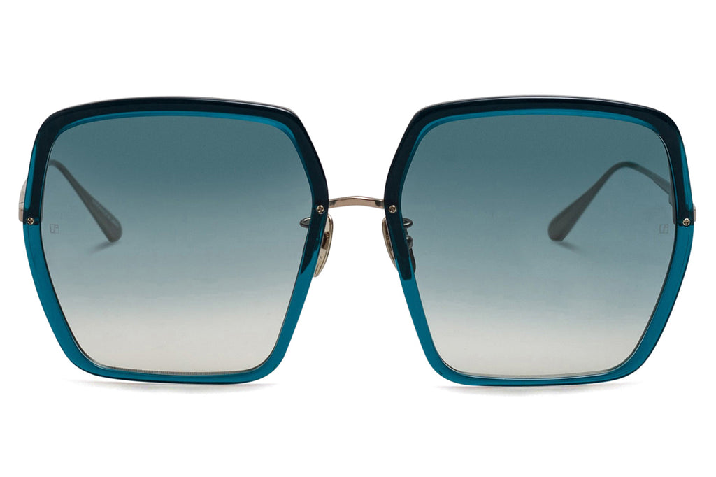 Linda Farrow - Syan Sunglasses Aqua/Light Gold (C3)