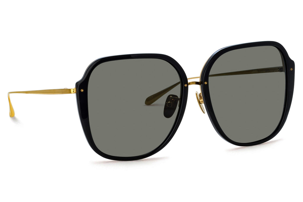 Linda Farrow - Sofia Sunglasses Black/Yellow Gold (C1)