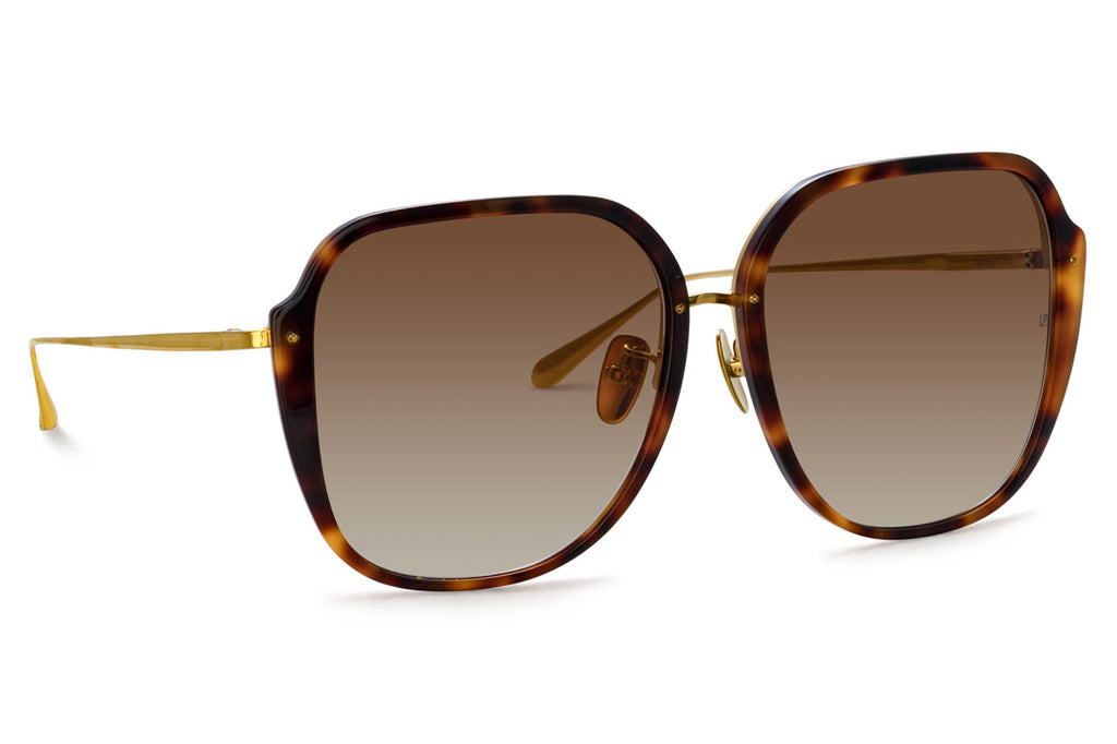 Linda Farrow - Sofia Sunglasses Tortoiseshell/Yellow Gold (C2)