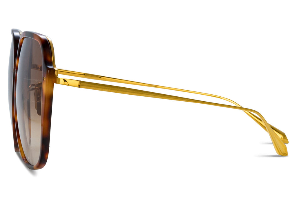 Linda Farrow - Sofia Sunglasses Tortoiseshell/Yellow Gold (C2)