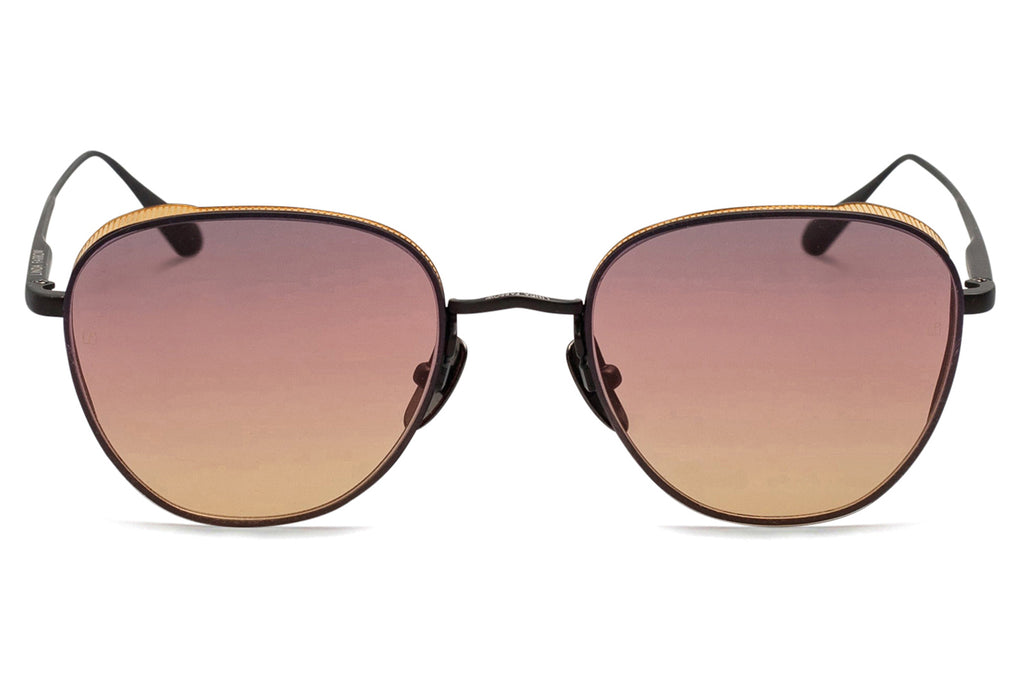 Linda Farrow - Hardy Sunglasses Matte Nickel/Yellow Gold (C3)