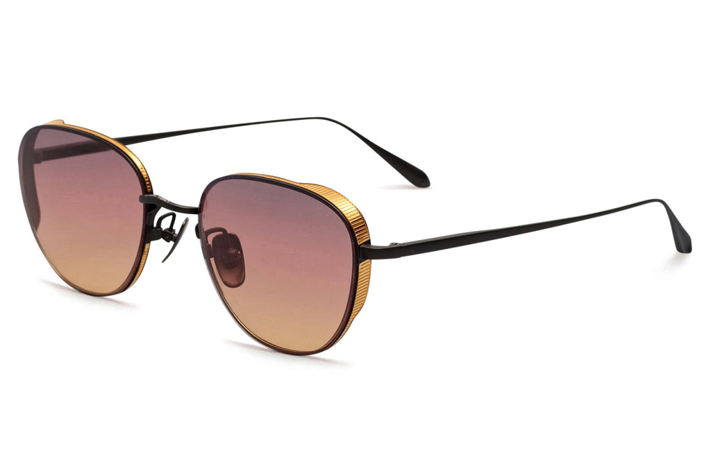 Linda Farrow - Hardy Sunglasses Matte Nickel/Yellow Gold (C3)