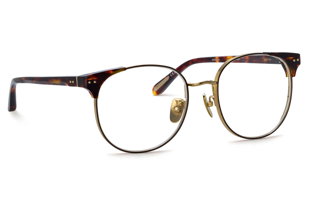 Linda Farrow - Spence Eyeglasses Dark Tortoiseshell/Light Gold (C2)