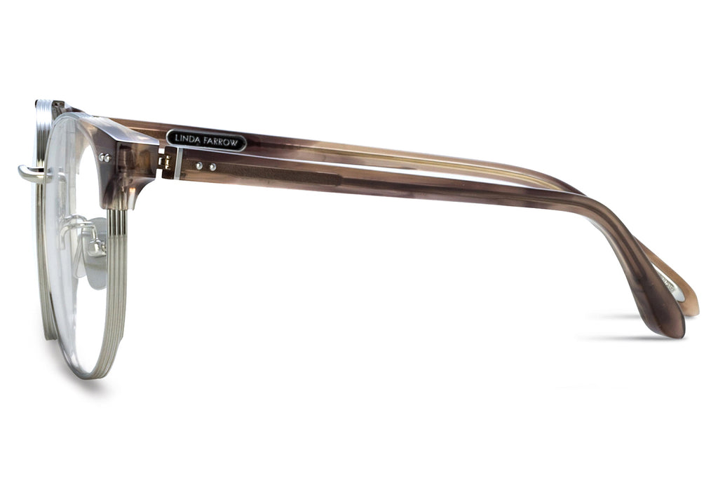 Linda Farrow - Spence Eyeglasses Grey Horn/White Gold (C3)