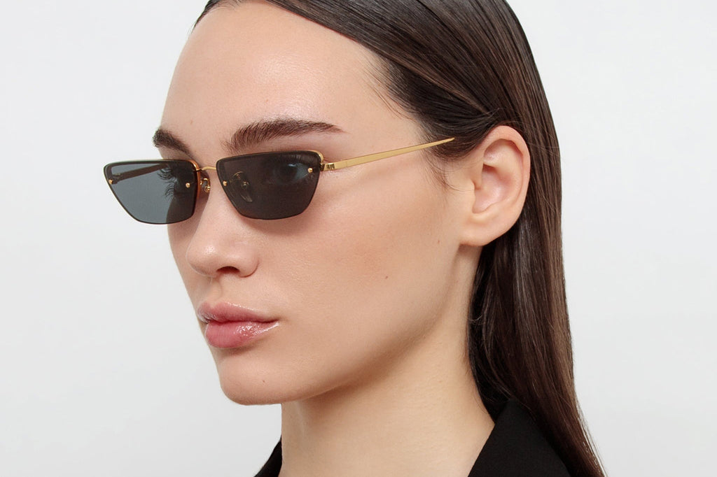 Linda Farrow - Cleo Sunglasses Yellow Gold (C1)