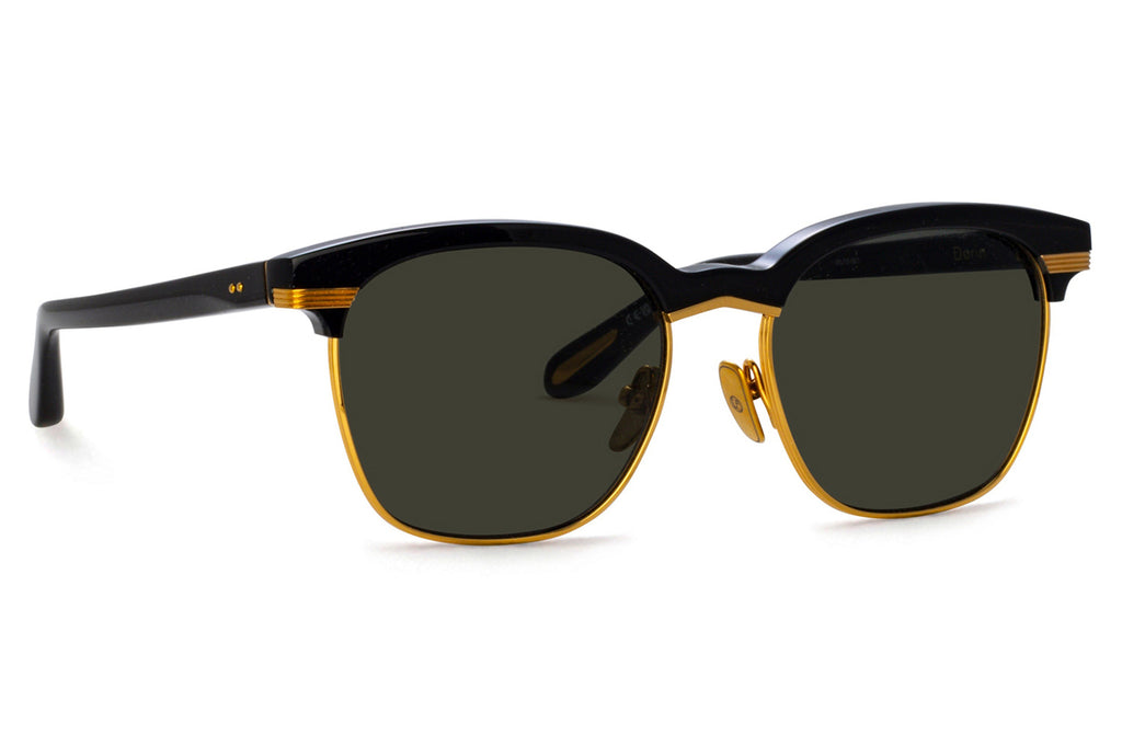 Linda Farrow - Darin Sunglasses Black/Yellow Gold (C1)