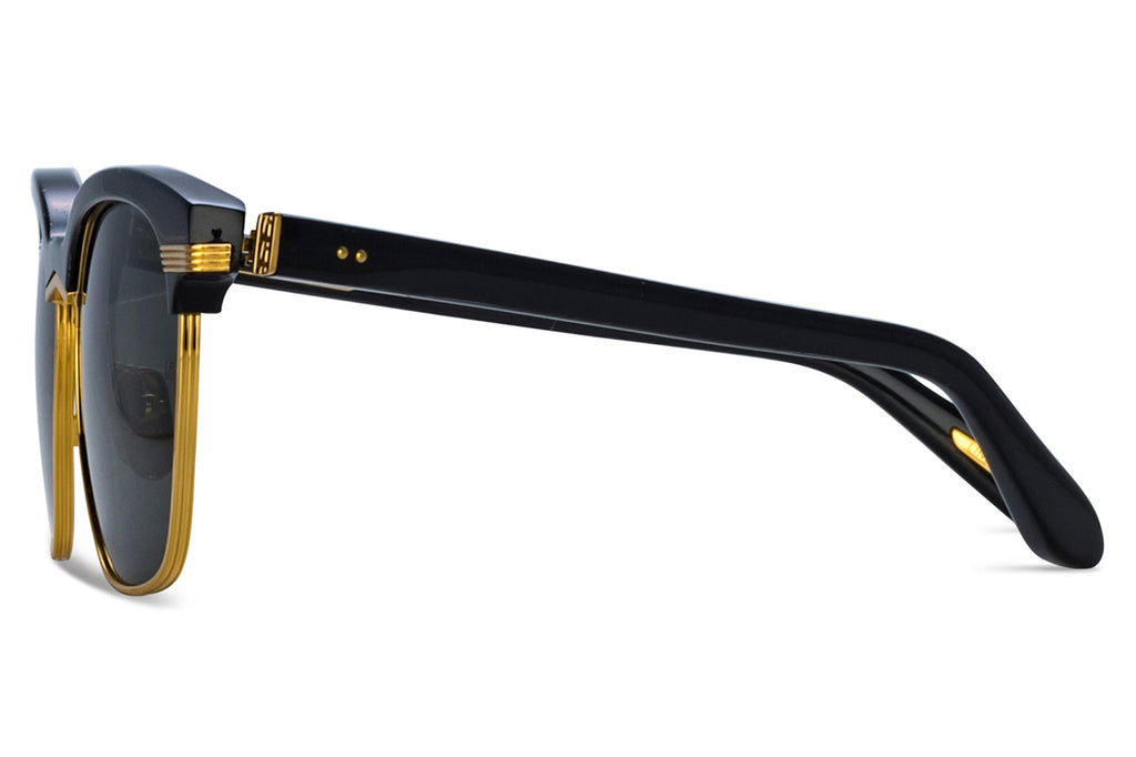 Linda Farrow - Darin Sunglasses Black/Yellow Gold (C1)