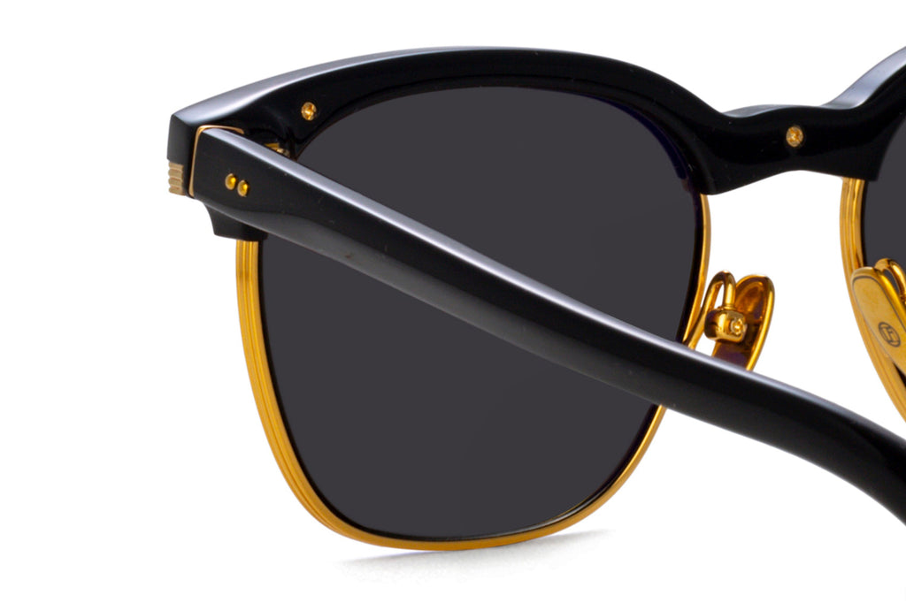 Linda Farrow - Darin Sunglasses Black/Yellow Gold (C1)