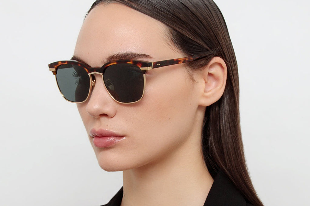 Linda Farrow - Darin Sunglasses Dark Tortoiseshell/Light Gold (C2)