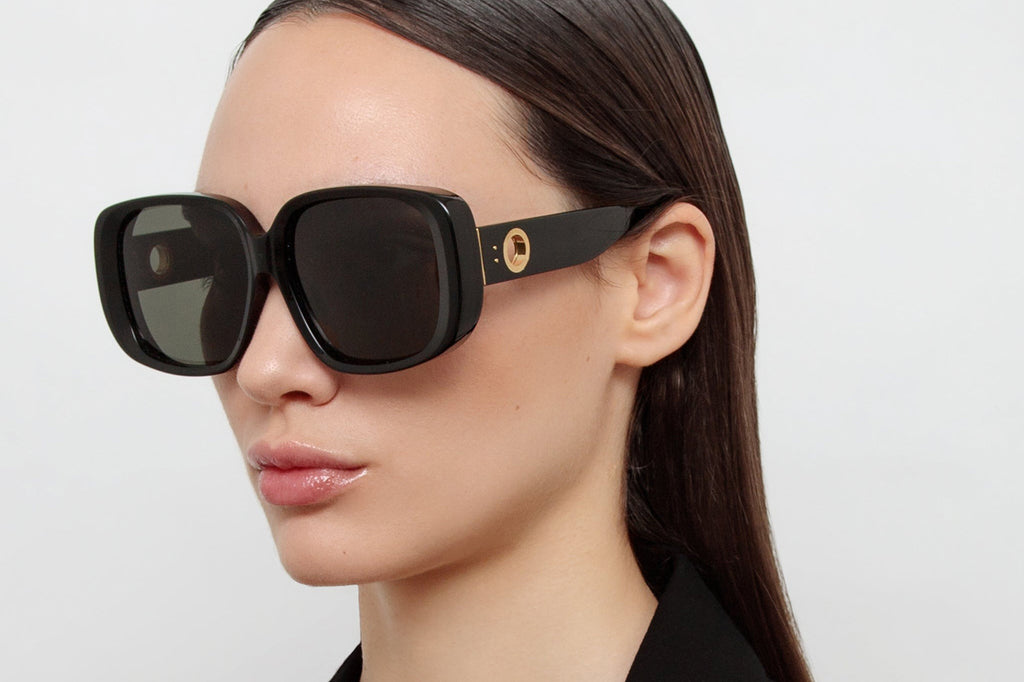 Linda Farrow - Astrid Sunglasses Black/Yellow Gold (C1)