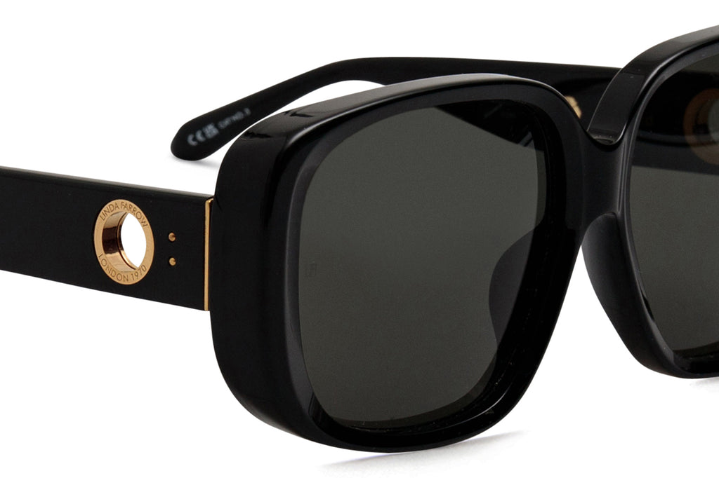 Linda Farrow - Astrid Sunglasses Black/Yellow Gold (C1)