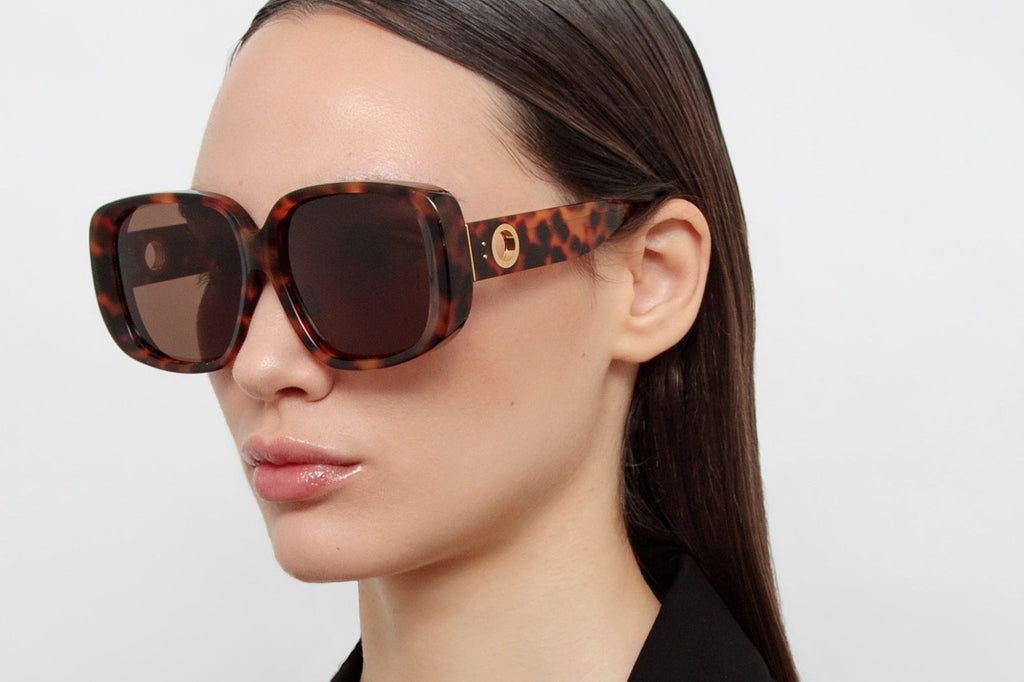 Linda Farrow - Astrid Sunglasses Dark Tortoiseshell/Light Gold (C2)