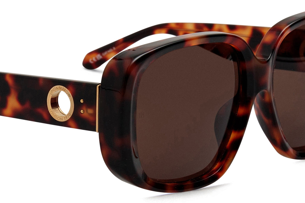 Linda Farrow - Astrid Sunglasses Dark Tortoiseshell/Light Gold (C2)