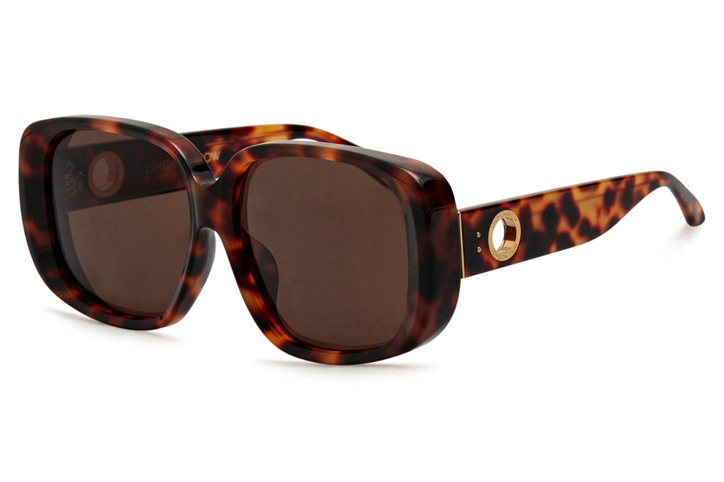 Linda Farrow - Astrid Sunglasses Dark Tortoiseshell/Light Gold (C2)