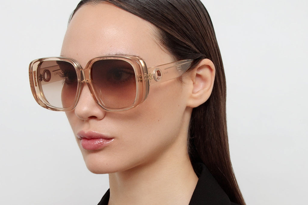 Linda Farrow - Astrid Sunglasses Ash/Rose Gold (C3)