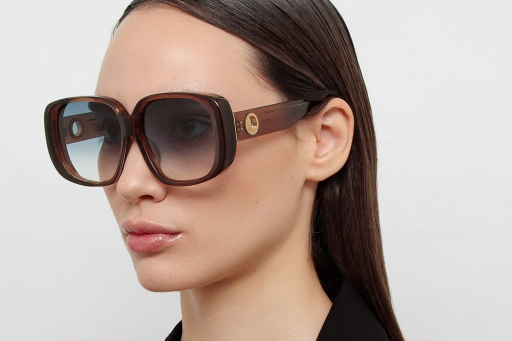 Linda Farrow - Astrid Sunglasses Brown/Light Gold (C4)