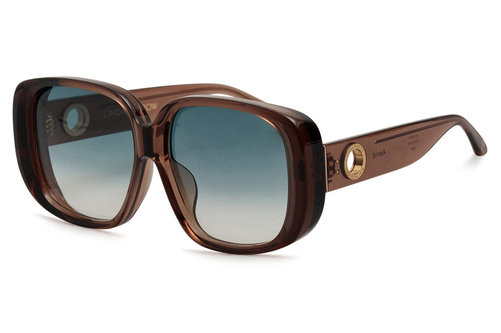 Linda Farrow - Astrid Sunglasses Brown/Light Gold (C4)